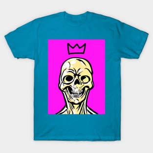 Skeletor King | Skeleton King | Apocalypse Art | Skull King | Pink T-Shirt